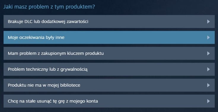 problem with steam product